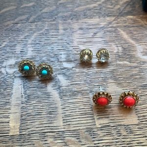 3 pairs Stella & Dot earrings